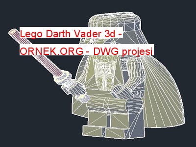 Lego Darth Vader 3d Autocad Çizimi