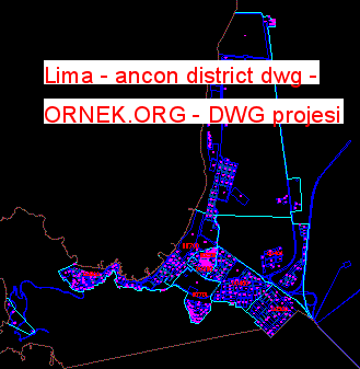 Lima - ancon district dwg Autocad Çizimi