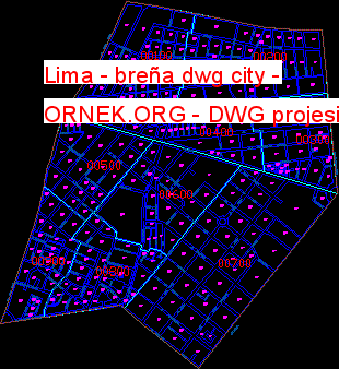 Lima - breña dwg city Autocad Çizimi