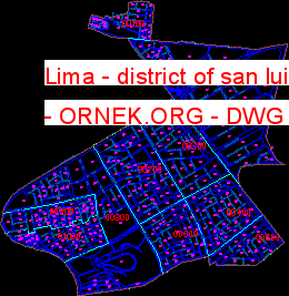 Lima - district of san luis dwg