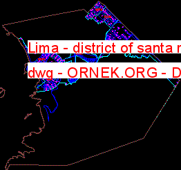Lima - district of santa rosa dwg Autocad Çizimi
