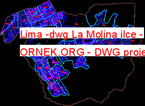 Lima -dwg La Molina ilçe Autocad Çizimi