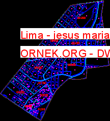 Lima - jesus maria dwg ilçe Autocad Çizimi