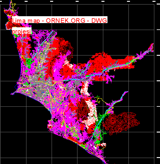 Lima map Autocad Çizimi