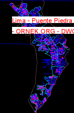 Lima - Puente Piedra dwg ilçe Autocad Çizimi