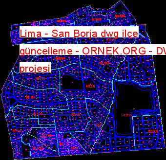 Lima - San Borja dwg ilçe güncelleme Autocad Çizimi