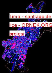 Lima - santiago de Surco dwg ilçe Autocad Çizimi