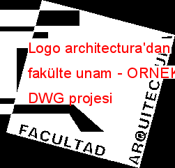 Logo architectura'dan fakülte unam Autocad Çizimi