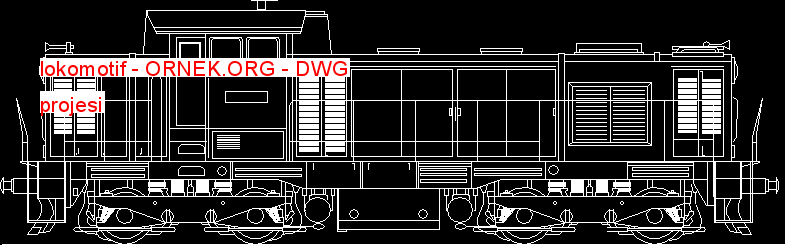 lokomotif Autocad Çizimi