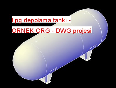 Lpg depolama tankı Autocad Çizimi