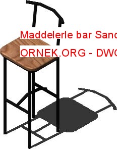 Maddelerle bar Sandalye