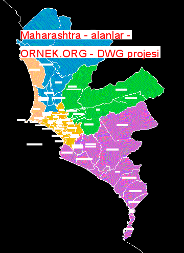 Maharashtra - alanlar Autocad Çizimi