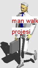 man walking Autocad Çizimi