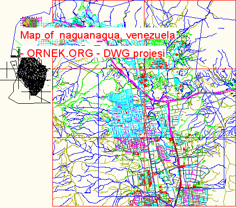 Map of  naguanagua, venezuela Autocad Çizimi