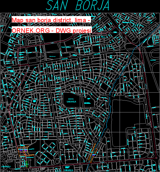 Map san borja district, lima