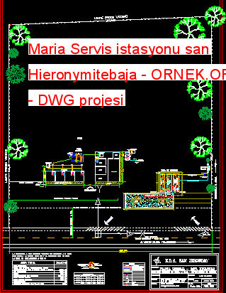 Maria Servis istasyonu san Hieronymitebaja Autocad Çizimi