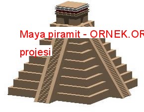 Maya piramit Autocad Çizimi