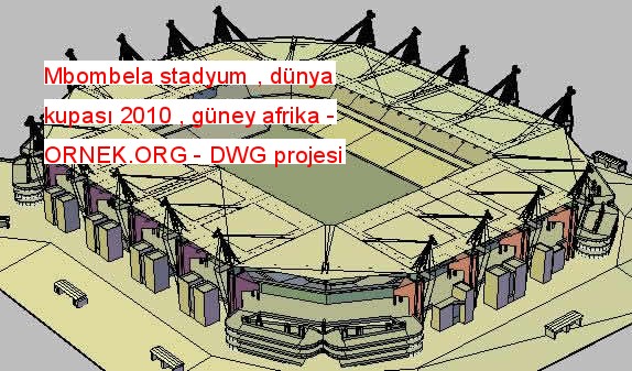 Mbombela stadyum , dünya kupası 2010 , güney afrika Autocad Çizimi