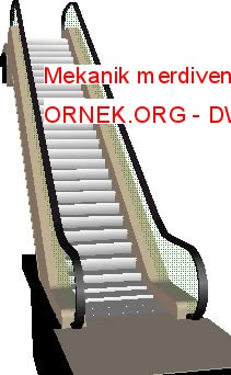 Mekanik merdiven 3d Autocad Çizimi