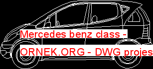 Mercedes benz class Autocad Çizimi