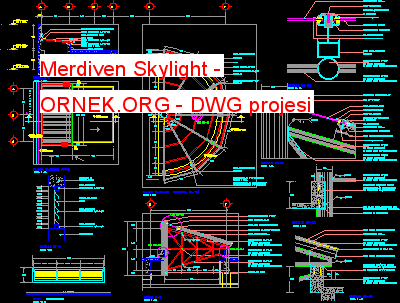 Merdiven Skylight Autocad Çizimi