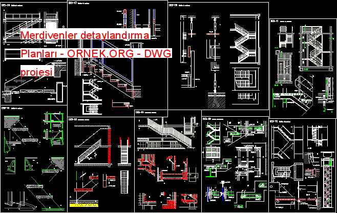 Merdivenler detaylandırma Planları