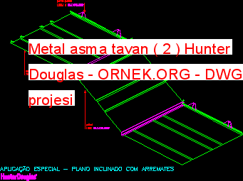 Metal asma tavan ( 2 ) Hunter Douglas Autocad Çizimi