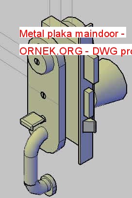 Metal plaka maindoor Autocad Çizimi
