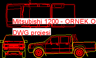 Mitsubishi 1200 Autocad Çizimi