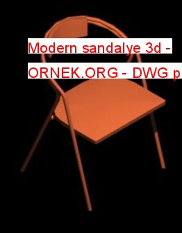 Modern sandalye 3d Autocad Çizimi