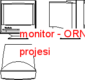 monitor Autocad Çizimi