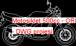 Motosiklet 500cc Autocad Çizimi