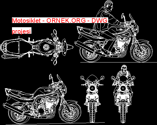 Motosiklet Autocad Çizimi
