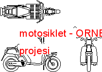 motosiklet Autocad Çizimi