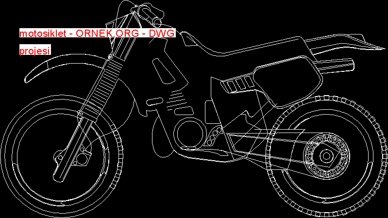 motosiklet Autocad Çizimi