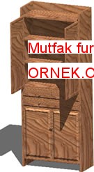 Mutfak furniture3d - kiler Autocad Çizimi