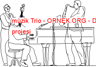 müzik Trio Autocad Çizimi