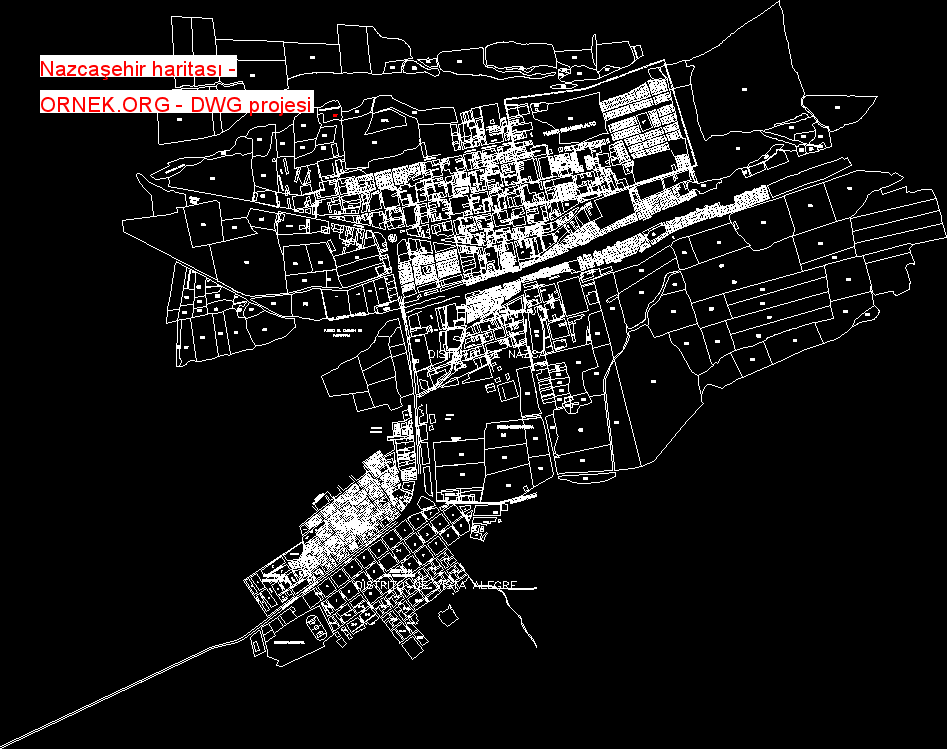 Nazcaşehir haritası Autocad Çizimi