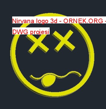 Nirvana logo 3d Autocad Çizimi