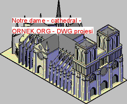 Notre dame - cathedral Autocad Çizimi