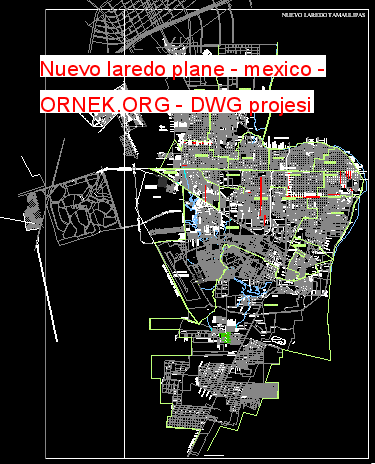 Nuevo laredo plane - mexico Autocad Çizimi