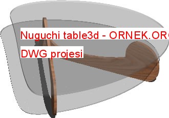 Nuguchi table3d Autocad Çizimi