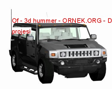 Of - 3d hummer Autocad Çizimi