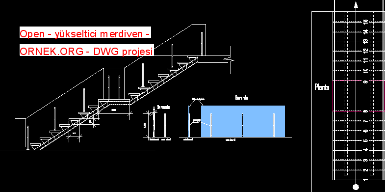 Open - yükseltici merdiven