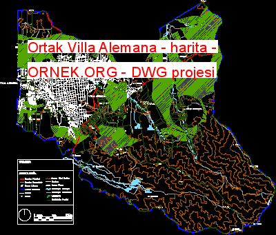 Ortak Villa Alemana - harita Autocad Çizimi