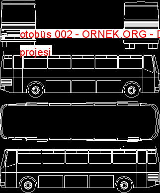 otobüs 002 Autocad Çizimi