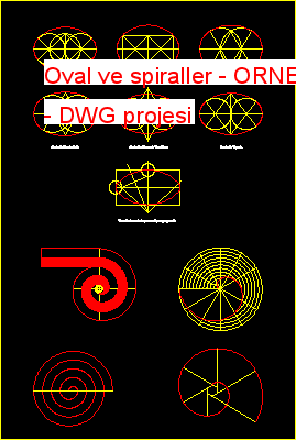 Oval ve spiraller Autocad Çizimi