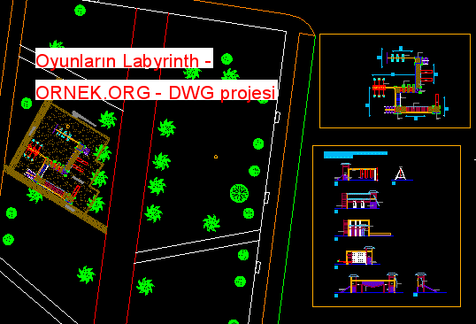 Oyunların Labyrinth Autocad Çizimi