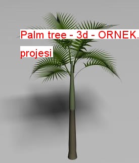 Palm tree - 3d Autocad Çizimi