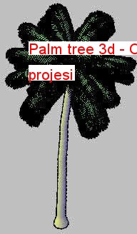 Palm tree 3d Autocad Çizimi